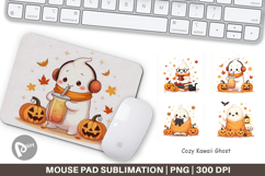 Kawaii Cozy Ghost Mouse Pad Product Image 1