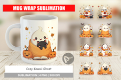 Kawaii Cozy Ghost Mug Wrap Product Image 1