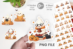 Kawaii Cozy Ghost Sticker Product Image 1