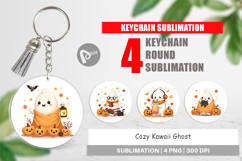 Kawaii Cozy Ghost Keychain Product Image 1