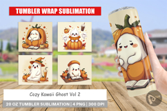 Kawaii Cozy Ghost Tumbler Product Image 1
