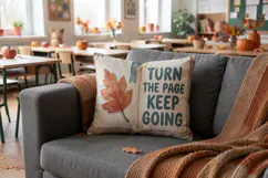 Cozy Leafy Lessons Classroom Decor Sublimation Product Image 10