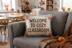 Cozy Leafy Lessons Classroom Decor Sublimation Product Image 14