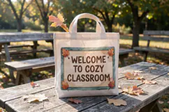 Cozy Leafy Lessons Classroom Decor Sublimation Product Image 15