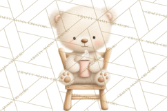 Cozy Woodland Love Bears Clipart, Baby Forest Animals Png Product Image 5