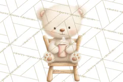 Cozy Woodland Love Bears Clipart, Baby Forest Animals Png Product Image 5