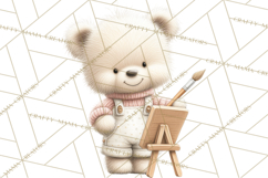 Cozy Woodland Love Bears Clipart, Baby Forest Animals Png Product Image 3