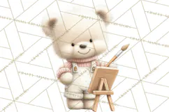 Cozy Woodland Love Bears Clipart, Baby Forest Animals Png Product Image 3