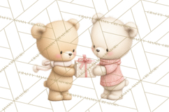 Cozy Woodland Love Bears Clipart, Baby Forest Animals Png Product Image 4