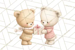 Cozy Woodland Love Bears Clipart, Baby Forest Animals Png Product Image 4