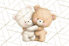 Cozy Woodland Love Bears Clipart, Baby Forest Animals Png Product Image 5