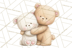 Cozy Woodland Love Bears Clipart, Baby Forest Animals Png Product Image 2