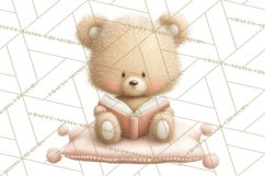 Cozy Woodland Love Bears Clipart, Baby Forest Animals Png Product Image 2