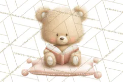 Cozy Woodland Love Bears Clipart, Baby Forest Animals Png Product Image 2
