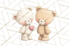 Cozy Woodland Love Bears Clipart, Baby Forest Animals Png Product Image 5
