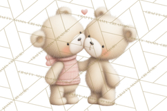 Cozy Woodland Love Bears Clipart, Baby Forest Animals Png Product Image 3