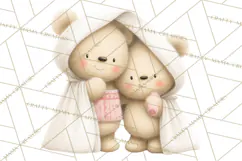 Cozy Woodland Love Bears Clipart, Baby Forest Animals Png Product Image 3
