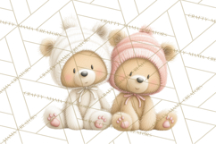 Cozy Woodland Love Bears Clipart, Baby Forest Animals Png Product Image 3