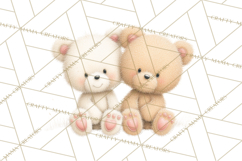 Cozy Woodland Love Bears Clipart, Baby Forest Animals Png Product Image 3