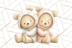 Cozy Woodland Love Bears Clipart, Baby Forest Animals Png Product Image 3