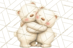 Cozy Woodland Love Bears Clipart, Baby Forest Animals Png Product Image 4