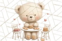 Cozy Woodland Love Bears Clipart, Baby Forest Animals Png Product Image 4