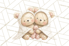 Cozy Woodland Love Bears Clipart, Baby Forest Animals Png Product Image 5