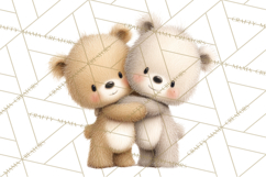 Cozy Woodland Love Bears Clipart, Baby Forest Animals Png Product Image 3
