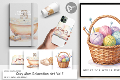 Cozy Mom Relaxation Digital Paper Product Image 1