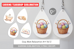 Cozy Mom Relaxation Art Earring Product Image 1
