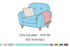 Winter digital PNG set with soft pastel design