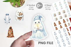 Cozy Nightcap Sleepy Ghost Sticker Product Image 1