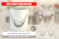 Cozy Nightcap Sleepy Ghost Mug Wrap Product Image 1