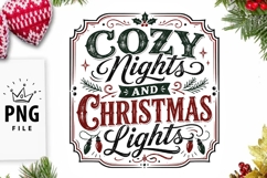 Cozy Nights And Christmas Lights PNG Product Image 1