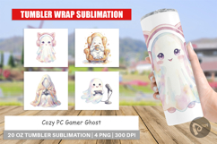 Cozy PC Gamer Ghost Tumbler Product Image 1