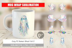 Cozy PC Gamer Ghost Mug Wrap Product Image 1