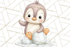 Neutral Winter Penguin Clipart PNG Hygge Animals Product Image 4
