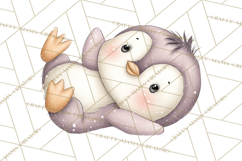 Neutral Winter Penguin Clipart PNG Hygge Animals Product Image 5