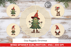 Cozy Raggedy Christmas Wind Spinner Product Image 1