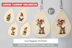 Cozy Raggedy Christmas Earring Product Image 1