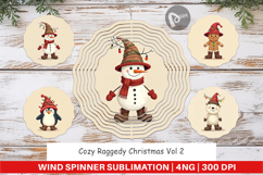 Cozy Raggedy Christmas Wind Spinner Product Image 1