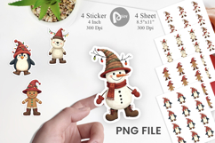 Cozy Raggedy Christmas Sticker Product Image 1