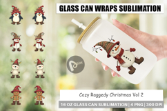 Cozy Raggedy Christmas Glass Can Product Image 1