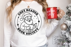 Cozy Reader Book Society SVG PNG - Christmas Book Lover Girl Product Image 2