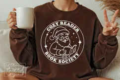 Cozy Reader Book Society SVG PNG - Christmas Book Lover Girl Product Image 3