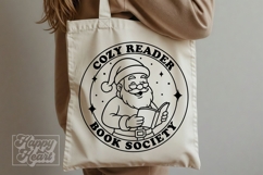 Cozy Reader Book Society SVG PNG - Christmas Book Lover Girl Product Image 4