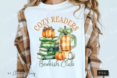 Cozy Readers Bookish Club PNG | Fall PNG Product Image 3