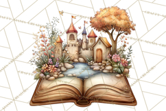 Cozy Reading and Library Clipart PNG, Fall Library Clip Art Product Image 5
