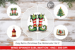 Retro Christmas Eve Wind Spinner Product Image 1