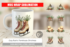 Rustic Farmhouse Christmas Mug Wrap Product Image 1